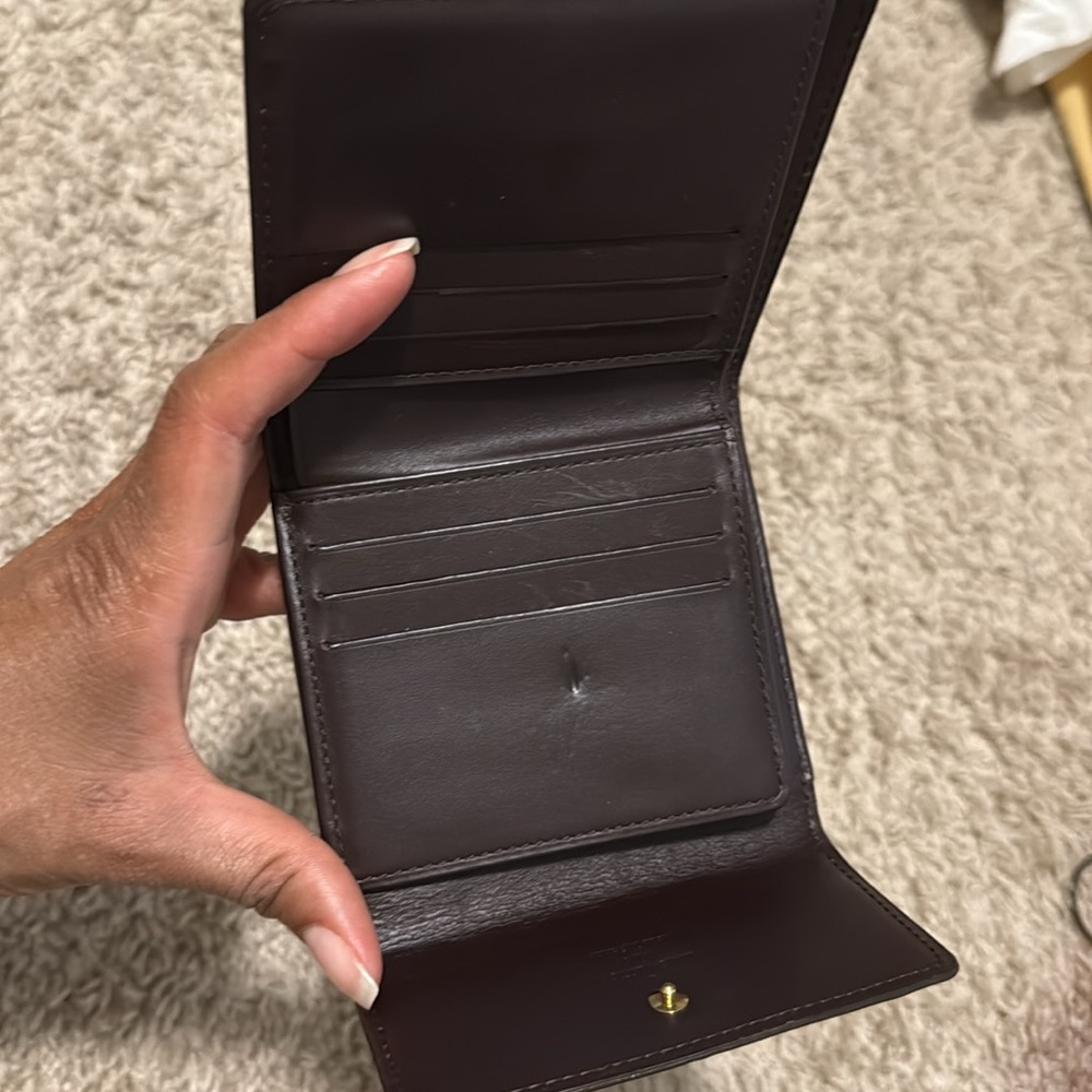 SOLD Louis Vuitton Dark Brown/Purple Monogram Wallet - Picture 8 of 11